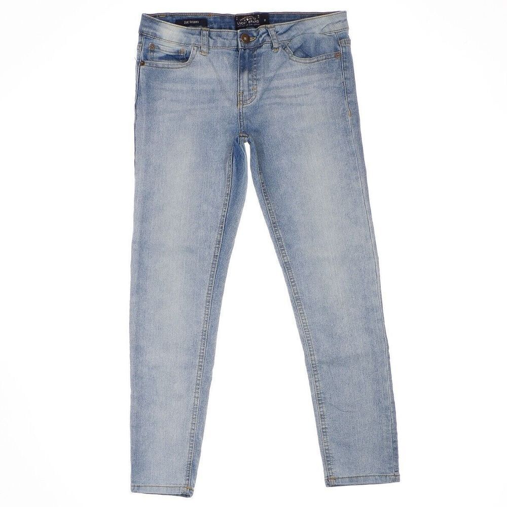 Lucky Brand Zoe Skinny Jeans Girls Size 14 Blue Stretch Measures 28 x 25